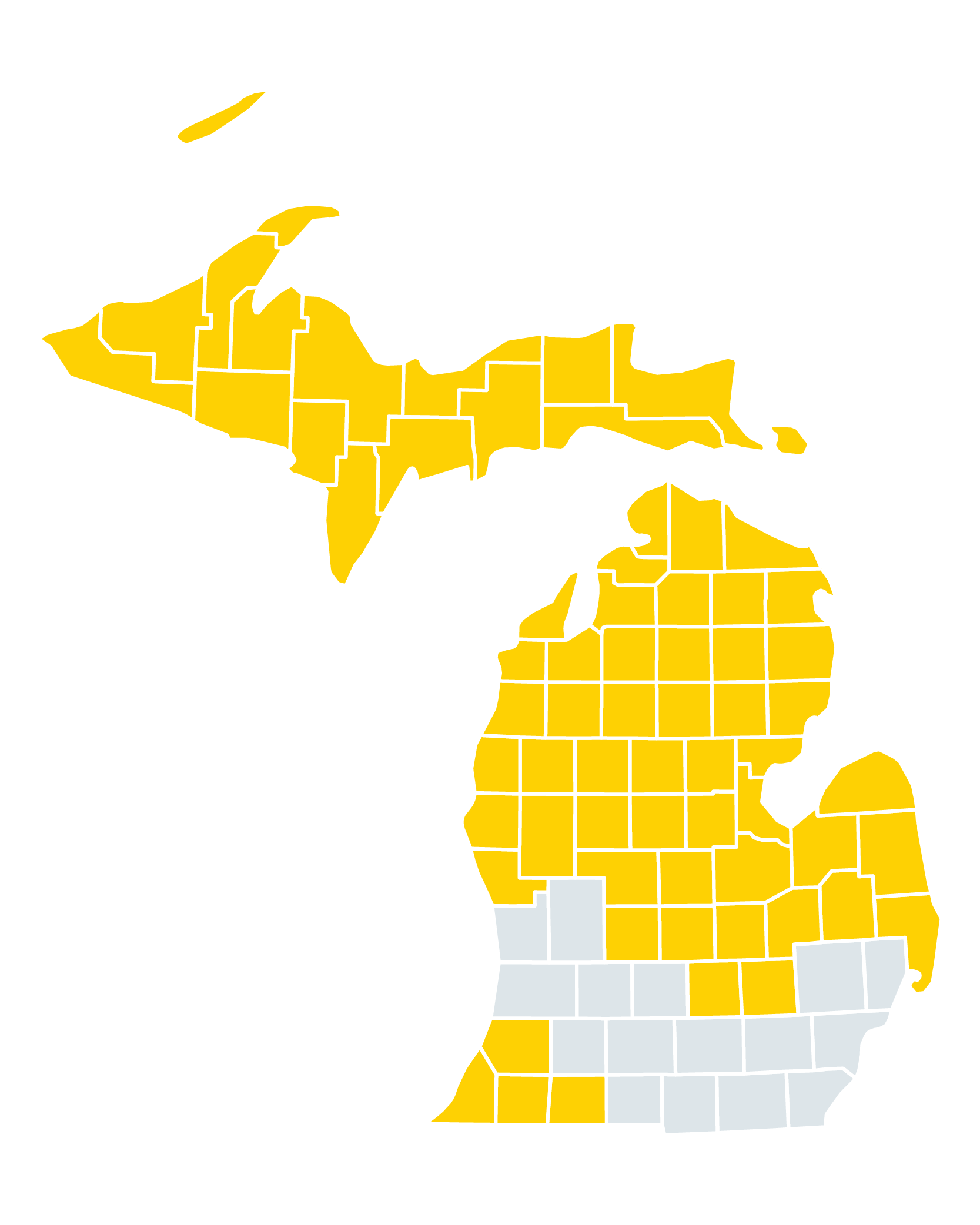 Map of Michigan.