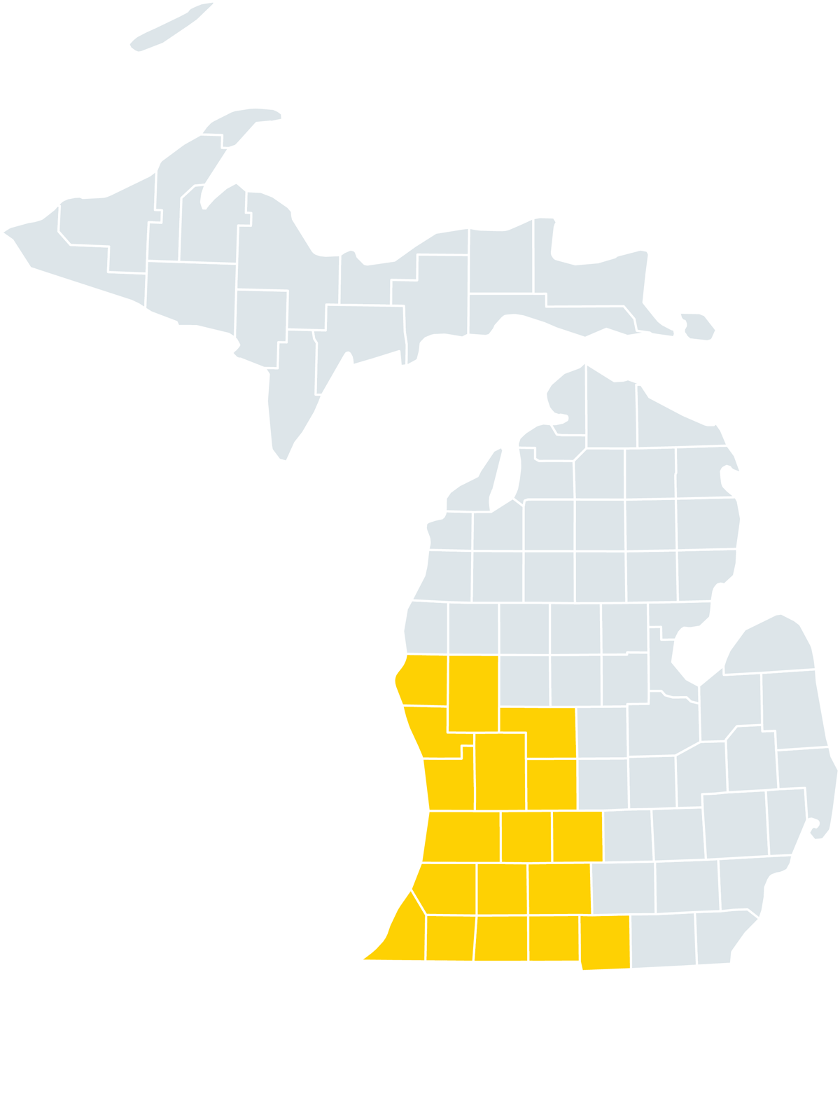 Map of Michigan