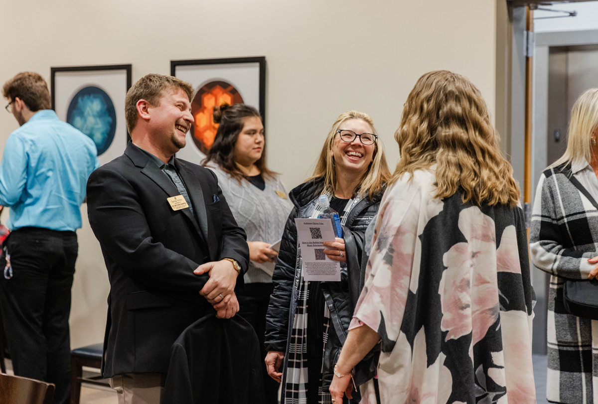 Group laughing together