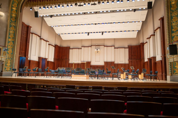 Seat view of the Detroit Symphony Orchestra