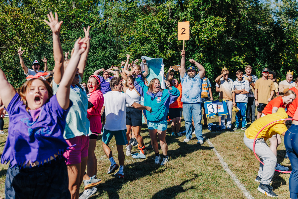 Students at Arbor Games celebrating their win.