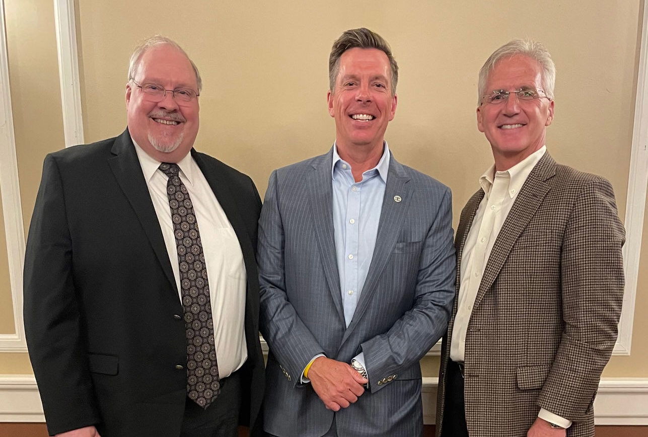 Dale, Brent, and Greg at the Board of Trustees Dinner