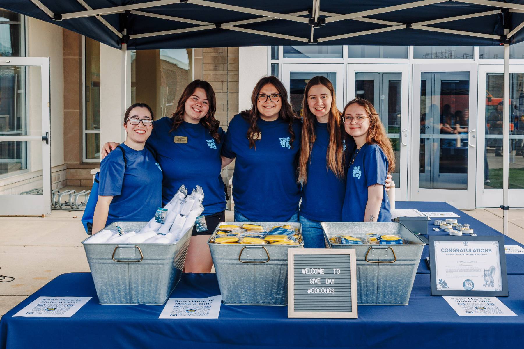 Students celebrating the third annual Spring Arbor Give Day