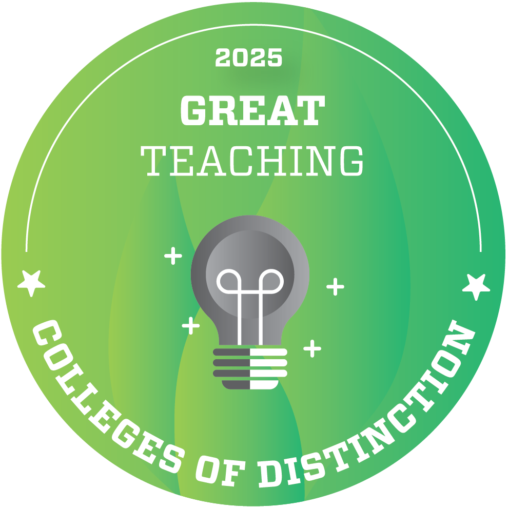 Badge for great teaching from college of distinction