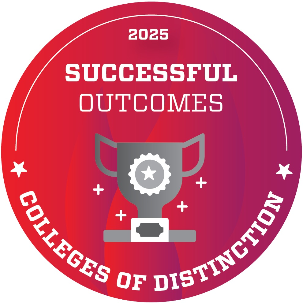 Badge for successful outcomes from college of distinction